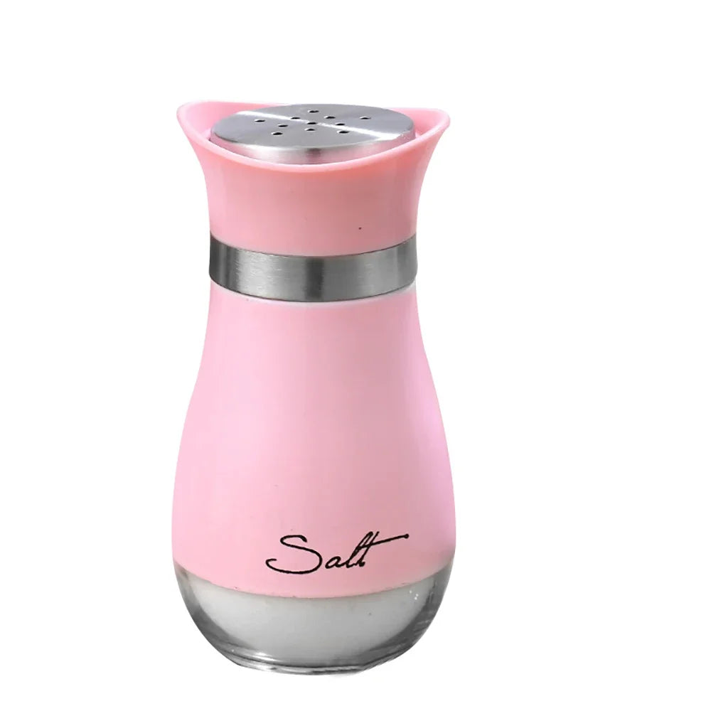 1PC Seasoning Shaker Glass Bottles Spices Storage Barbecue Condiment Jar Salt Pepper Boxes for Kitchen Gadget Tools Organizer