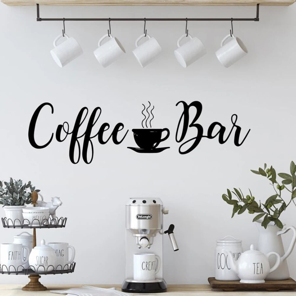 Coffee Bar Wall Decal Sticker