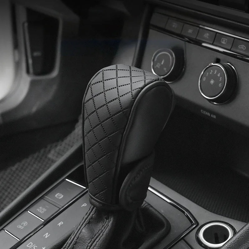 High Quality Car Shift Handle Cover PU Leather Non-slip Wear-resistant Universal Car Automatic Gear Sheath Car Decoration