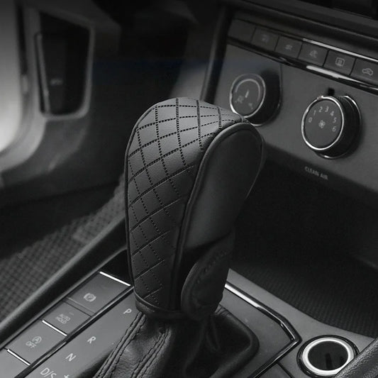High Quality Car Shift Handle Cover PU Leather Non-slip Wear-resistant Universal Car Automatic Gear Sheath Car Decoration