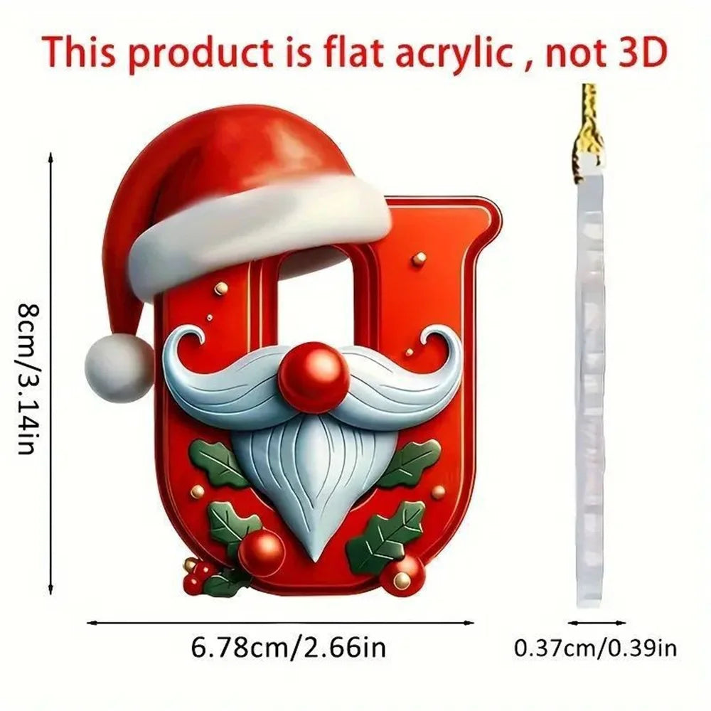 Christmas Acrylic Letter Pendant