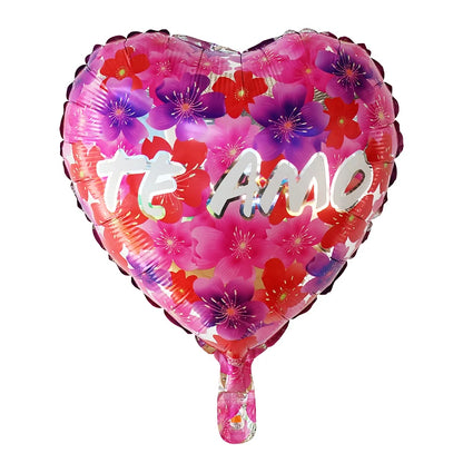 10pcs 18inch Spanish Foil Helium Balloons Valentine's Day Gifts I Love You Air Globus Engagement Wedding Party Decoration