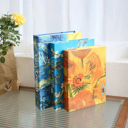 3-pack Luxurious Decoration Can Be Opened Book Box Bookshelf Decor Desk Decoration Living Room Photography Base Props Book Decor