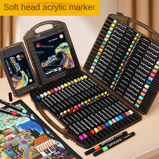 24/80 Colors Soft Acrylic Marker Pen