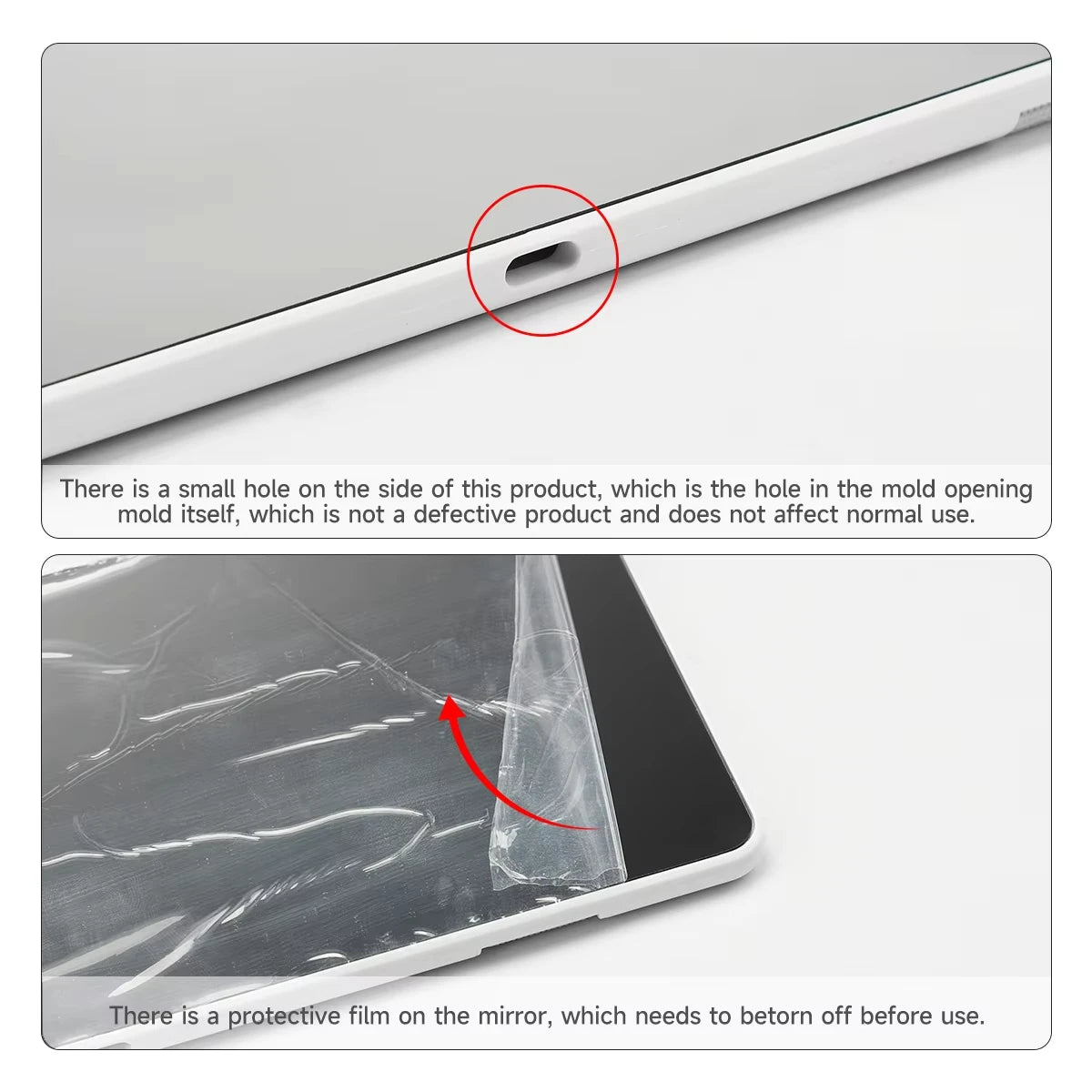 Espejo con led para coche