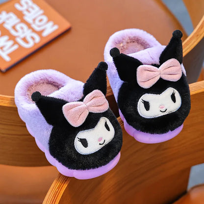 Cartoon Character Lovely Baby Cotton Shoes Slippers Autumn/winter Plush Warmth Children Cotton Slippers Indoor Kids Shoes