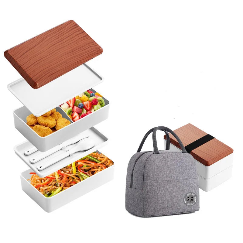 Divided Lunch Box Picnic Microwave