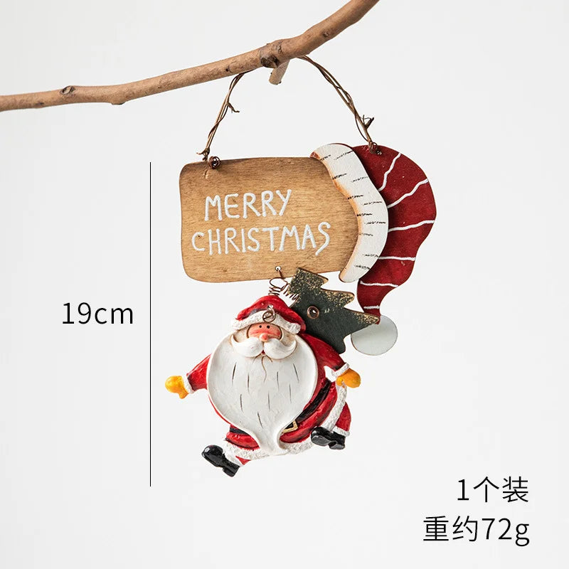 Christmas Resin Tree Decorations Santa