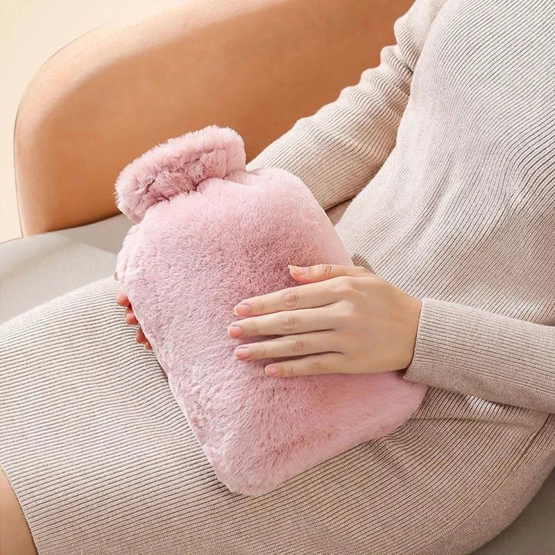 1000ml/1pc Large-capacity Hot Water Bag Removable Hot Water Bag Can Be Reused Women's Belly Warmer Hand Warmer Hot Water Bags