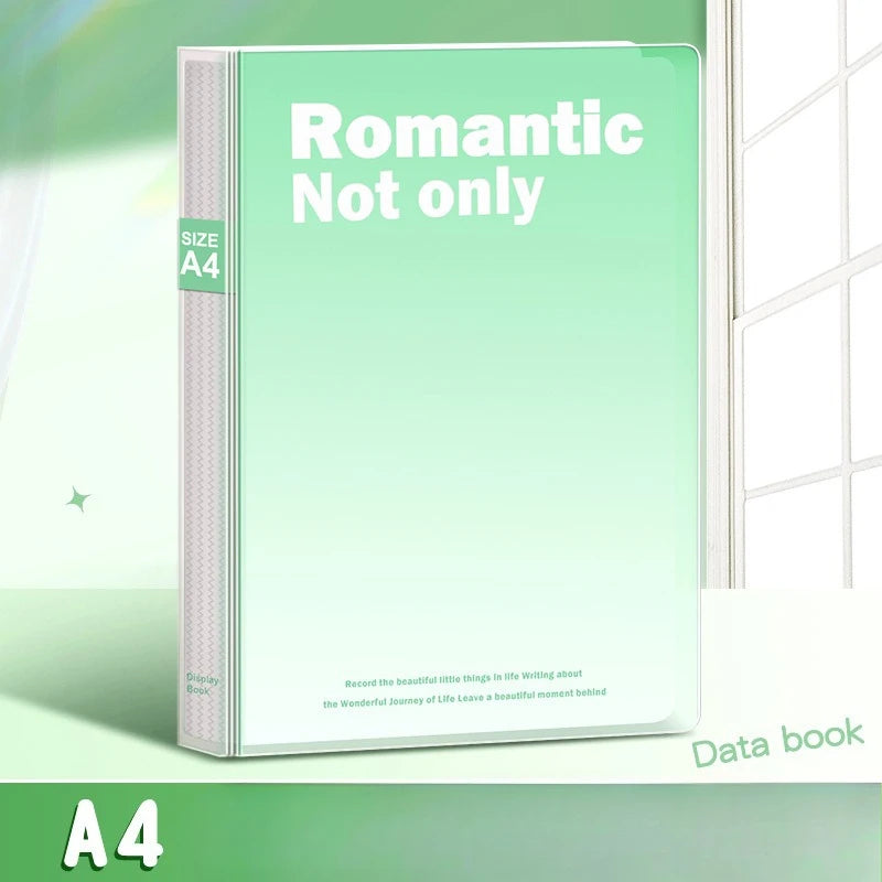 30 Pages A4 Document Organizer with 60 Transparent Pockets - Multi-Layer Office and School Storage Folder Desk Organizer Binder