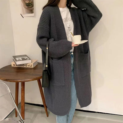 Oversized Loose Pocket Knitted Cardigan