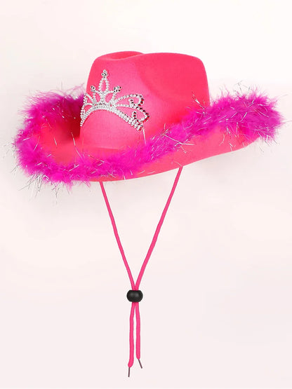 Colorful Feather Western Cowboy Hat