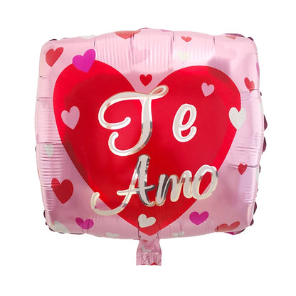 10pcs 18inch Spanish Foil Helium Balloons Valentine's Day Gifts I Love You Air Globus Engagement Wedding Party Decoration