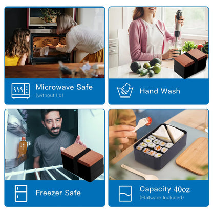 Divided Lunch Box Picnic Microwave