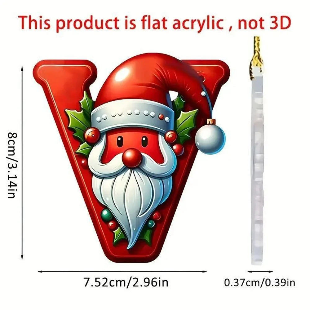 Christmas Acrylic Letter Pendant