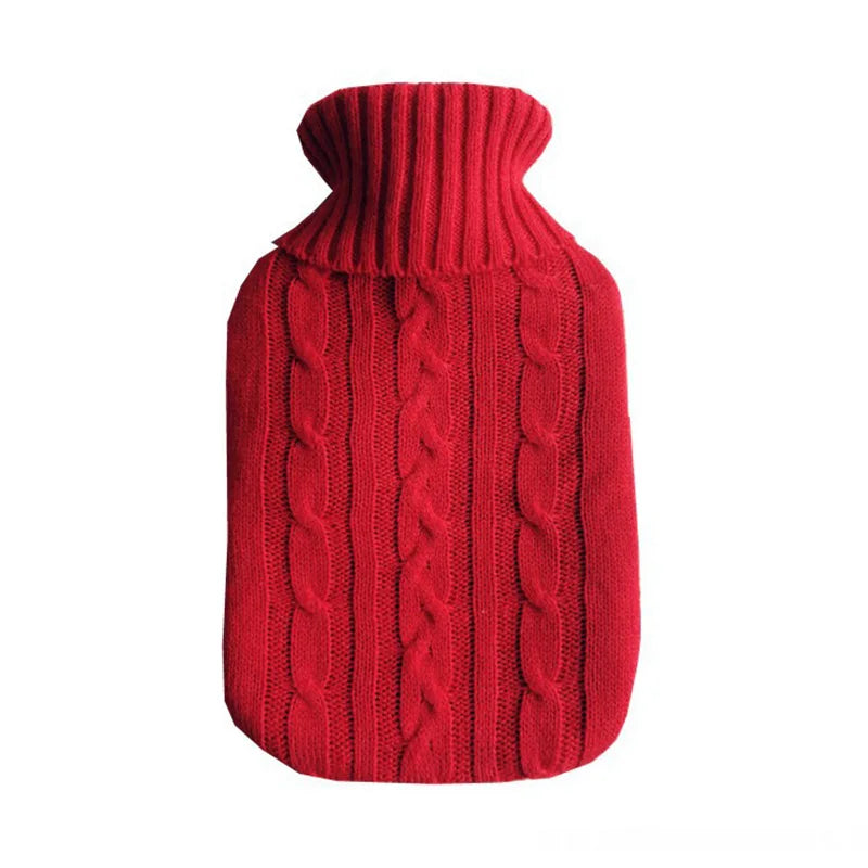 Hot Water Bag Cover 2L Large Heat Preservation Hot Water Bottle Explosion-proof Knitted Removable Home Warming Supplies