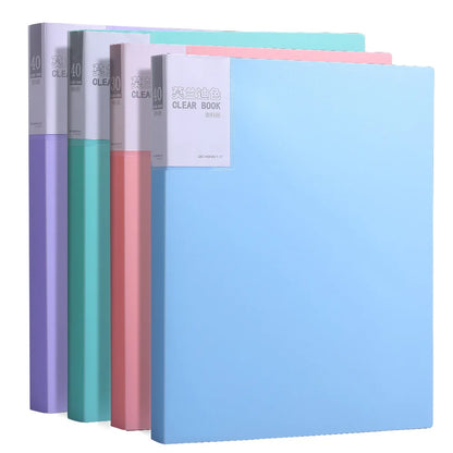 30 Pages A4 Document Organizer with 60 Transparent Pockets - Multi-Layer Office and School Storage Folder Desk Organizer Binder