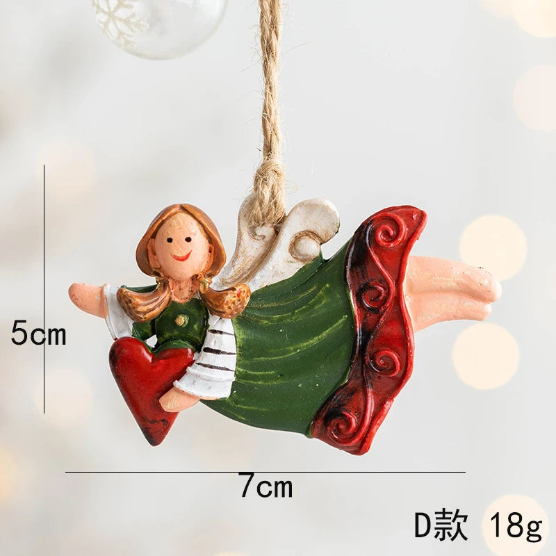 Christmas Resin Tree Decorations Santa