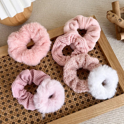 7/Pcs/Set Hair Rope Autumn Winter Furry