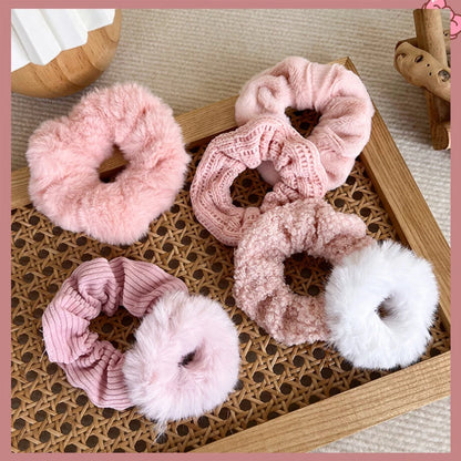 7/Pcs/Set Hair Rope Autumn Winter Furry