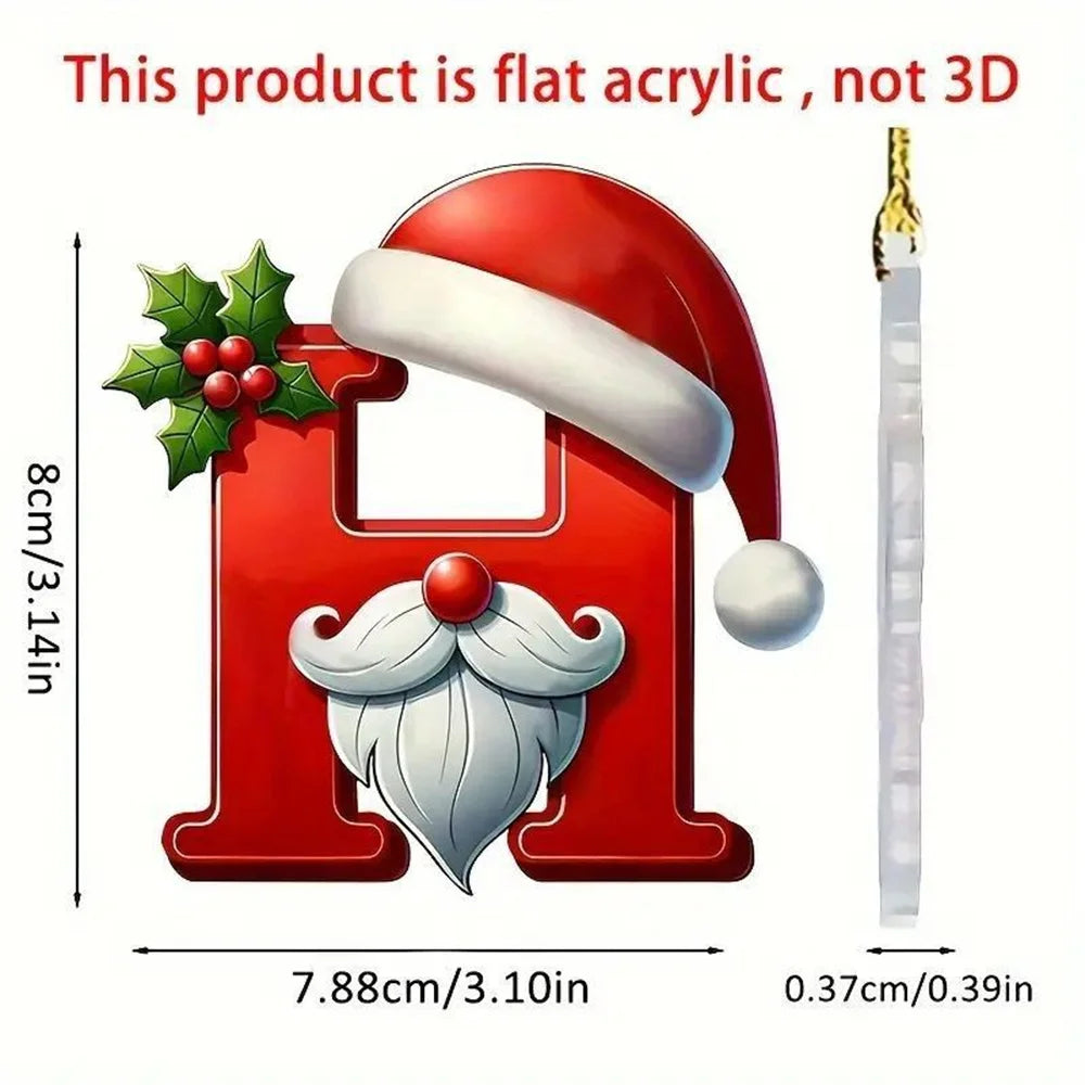 Christmas Acrylic Letter Pendant