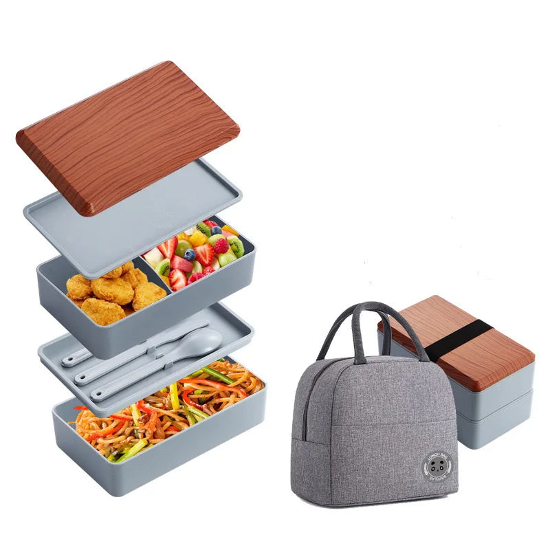Divided Lunch Box Picnic Microwave
