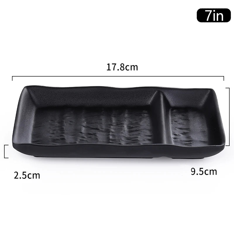 Black Melamine Multi Plate