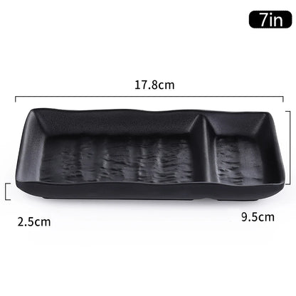 Black Melamine Multi Plate