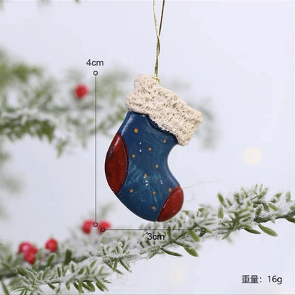 Christmas Resin Tree Decorations Santa