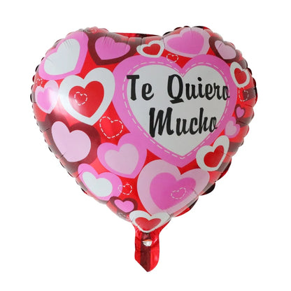 10pcs 18inch Spanish Foil Helium Balloons Valentine's Day Gifts I Love You Air Globus Engagement Wedding Party Decoration