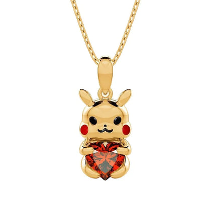 Pokemon Anime Necklace Gold