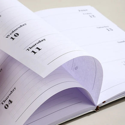2026 A5 Weekly Planner Durable PU Cover 365 Days Daily Schedule Notebook Compact Calendar Journal School Office Agenda Organizer