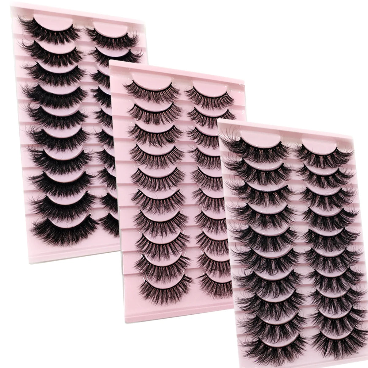 New 10 Pairs 3D Mink Eyelashes