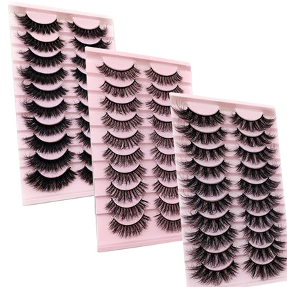 New 10 Pairs 3D Mink Eyelashes