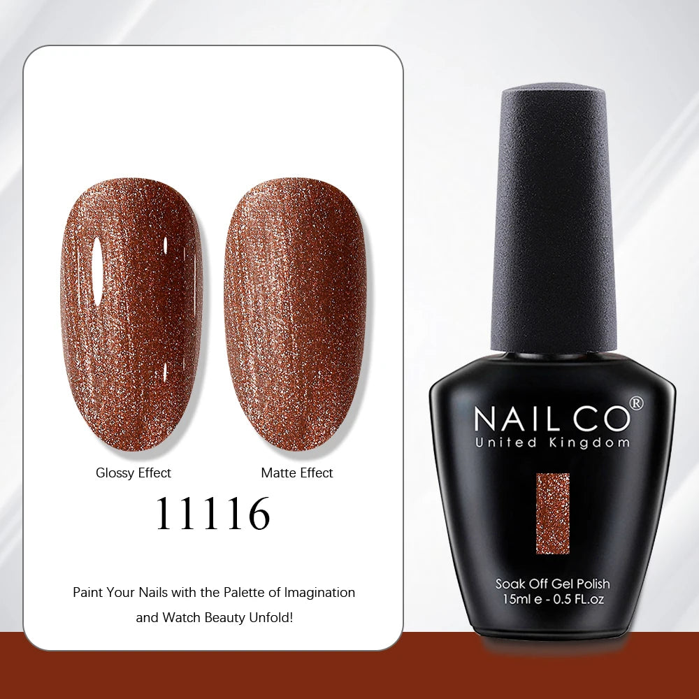 NAILCO 15ml Autumn Brown Colors Series Gel Varnish Coffee Gel Nail Polish Winter Reddish Gellak Design Lacquer Nail Art Manicure