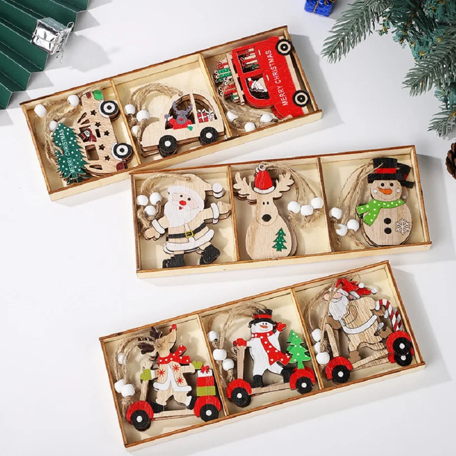 Christmas Wooden Pendants Xmas Tree