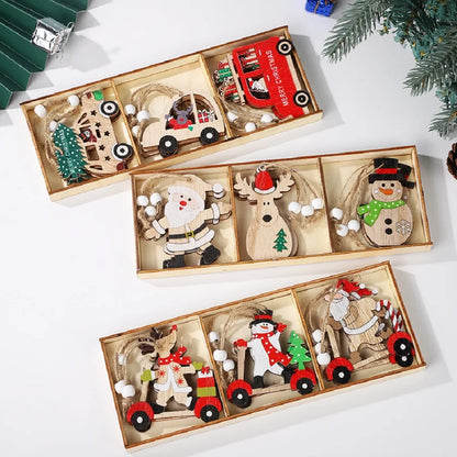 Christmas Wooden Pendants Xmas Tree