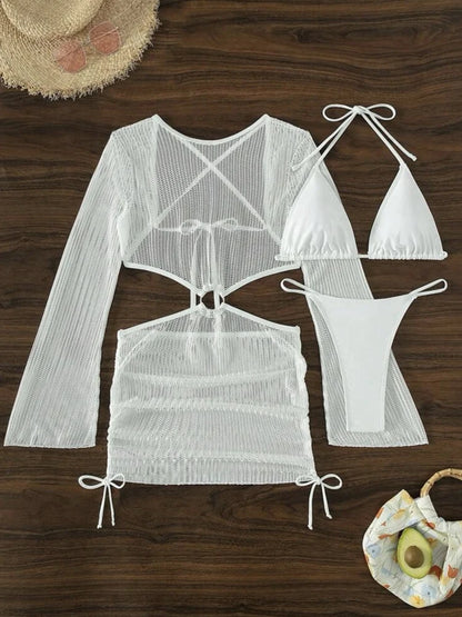 VigoCasey White 3 Piece Bikini Set