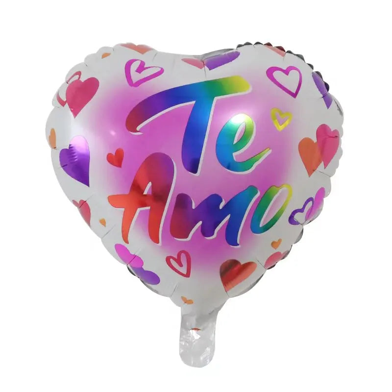10pcs 18inch Spanish Foil Helium Balloons Valentine's Day Gifts I Love You Air Globus Engagement Wedding Party Decoration