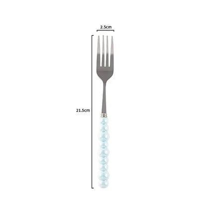 Ceramic Pearl Handle Cutlery Set Knife Fork Spoon Creative Cute Soup Spoon Western Food Steak Knife Spoon and Fork Set