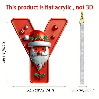 Christmas Acrylic Letter Pendant