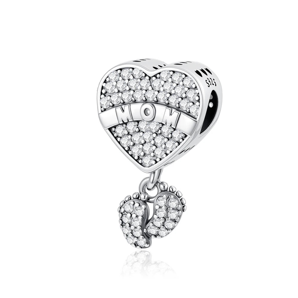 Hot-selling 925 Silver Mother's Day Series Rose Baby For European Original Bracelet DIY Accessories Women's Exquisite Jewelry