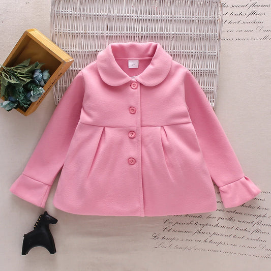 Spring and Autumn Girls Coat Long
