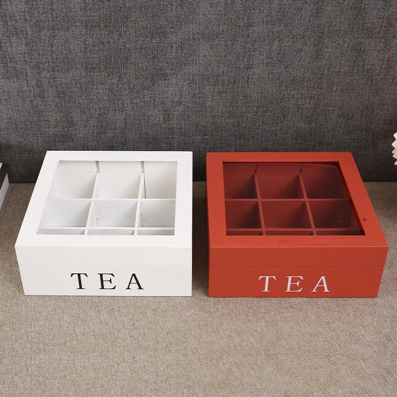 Wood Tea Bag Storage Box
