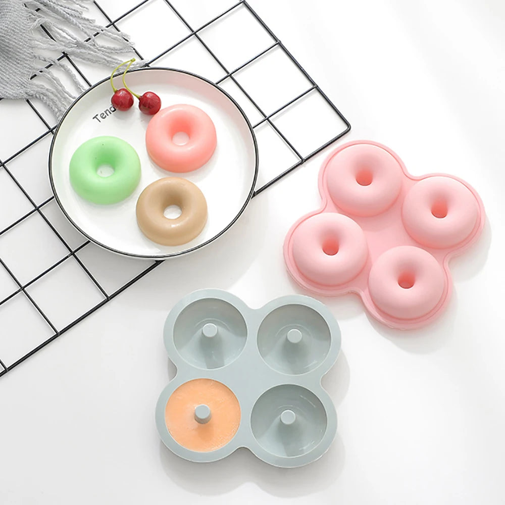 4 Holes Silicone Donut Mold