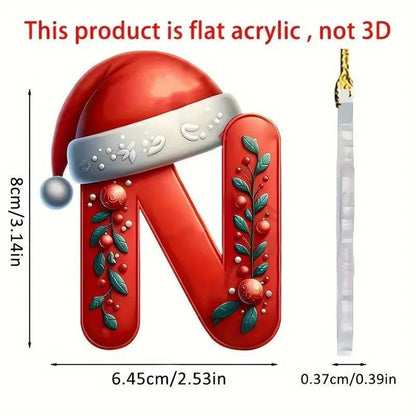 Christmas Acrylic Letter Pendant