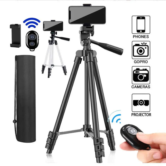 Live streaming stand aluminum alloy tripod with phone holder, digital single-lens reflex camera telescopic stand