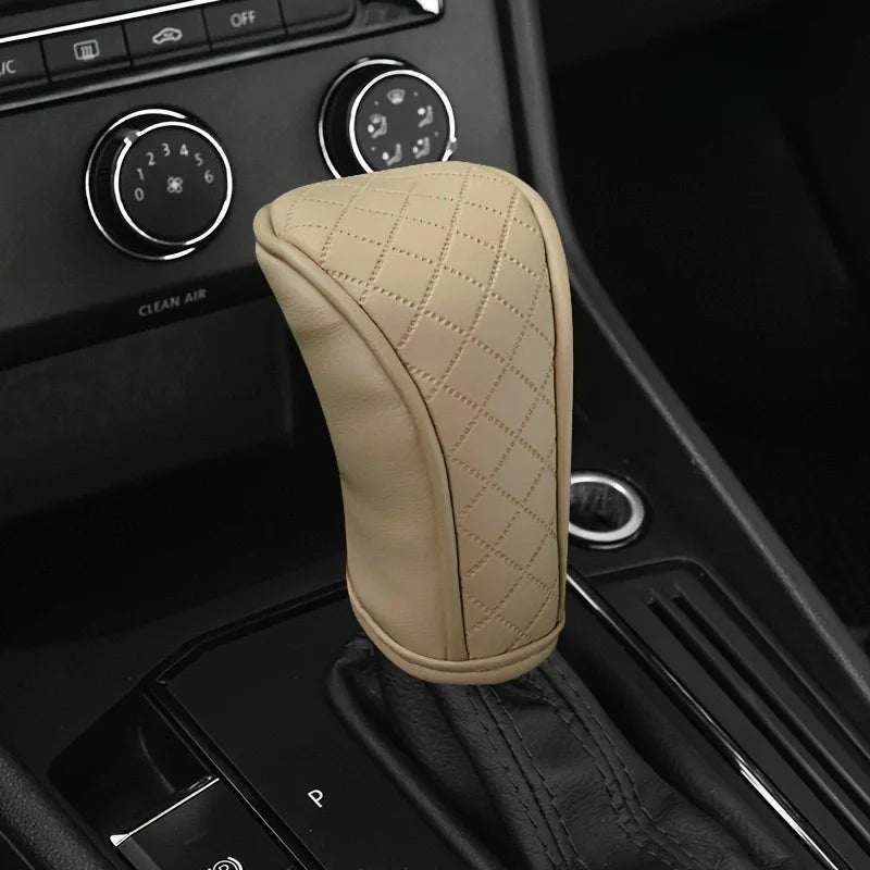 High Quality Car Shift Handle Cover PU Leather Non-slip Wear-resistant Universal Car Automatic Gear Sheath Car Decoration