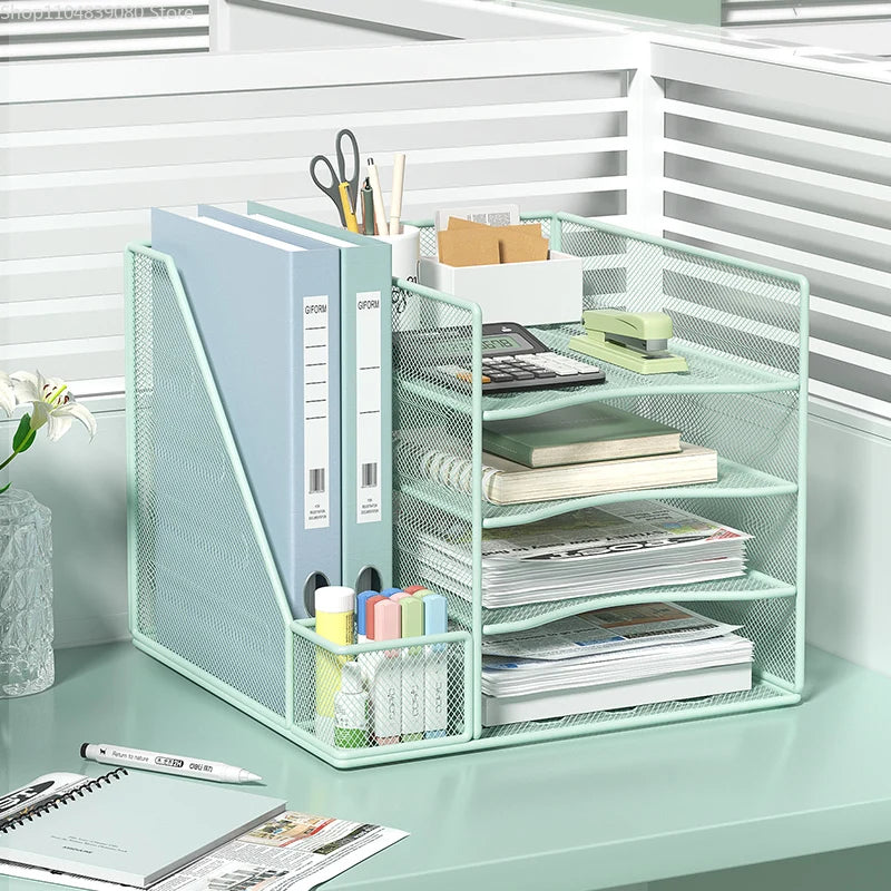 Office desktop file rack metal bookstand