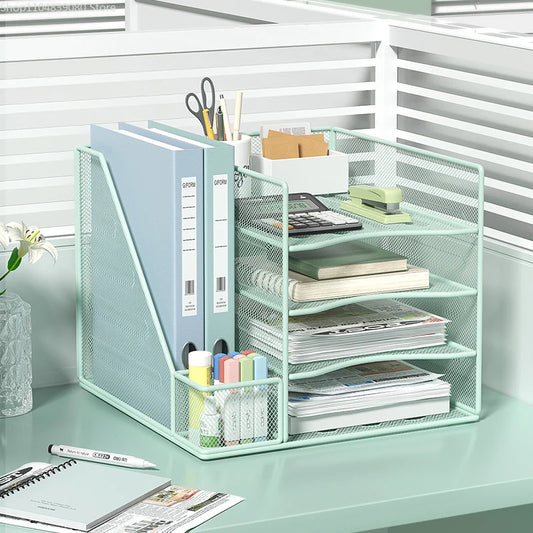 Office desktop file rack metal bookstand